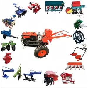 Diesel Engine Mini Tractor Farming Agricultural Multi Functional Power Tiller 18HP 15 hp Walking Tractor