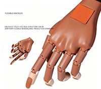 Main de mannequin professionnelle articulée et flexible pour la pratique des ongles, avec embouts réutilisables pour l'entraînement de la manucure des débutants