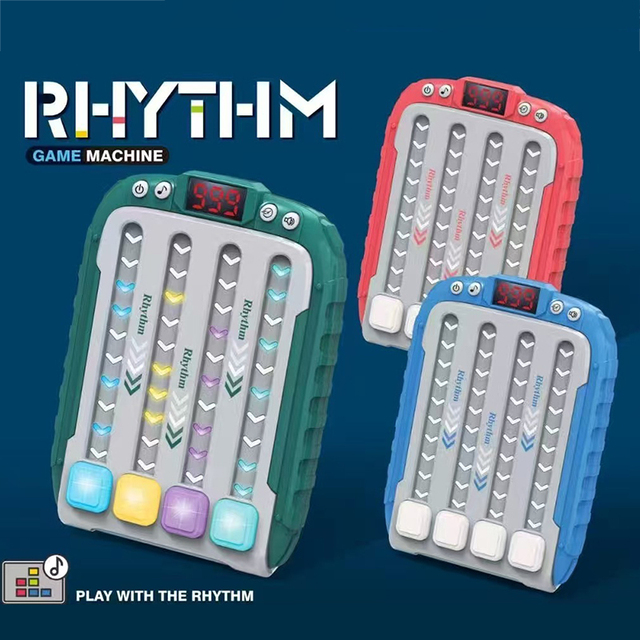 LKTOYS Rhythm Master Puzzle Game Machine Electronic Music Montessori Pockets Travel Toy Education Sensory Fast Push Table Game