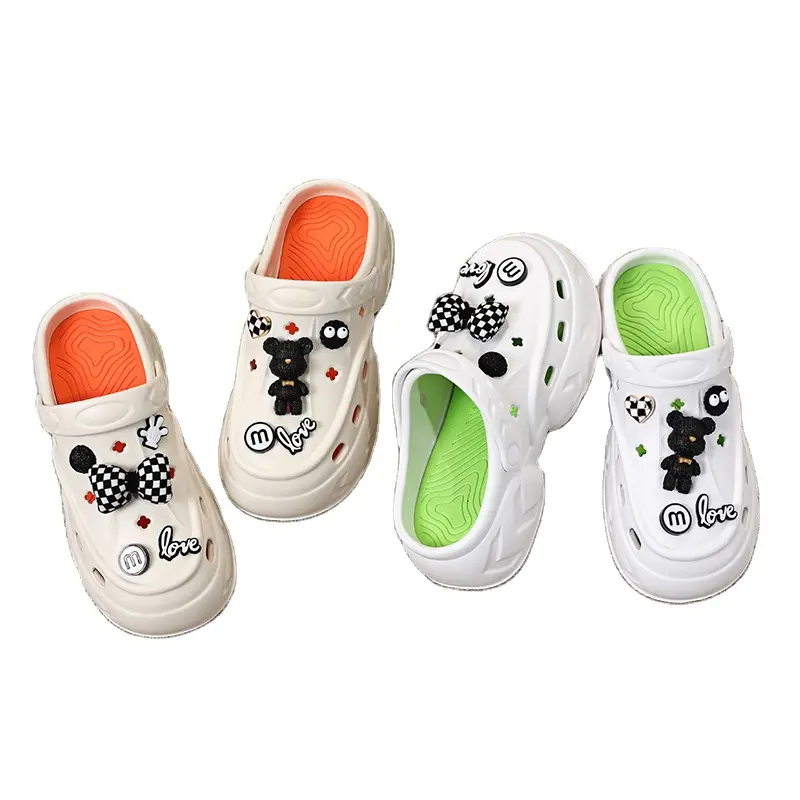 Sapatos de jardim infantis unissex personalizados para crianças, sandálias de verão unissex, plataforma bae, eva, tamancos e mulas, sandálias para crianças e mulheres