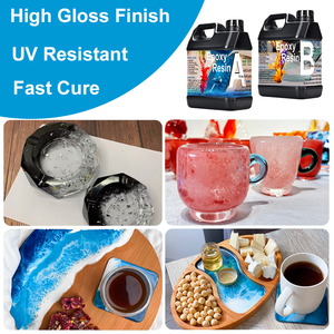 Kit resina epossidica cristallina da 1 gallone, Kit resina e indurente senza bolle, resina per colata artistica per artigianato artistico - Product Image 3