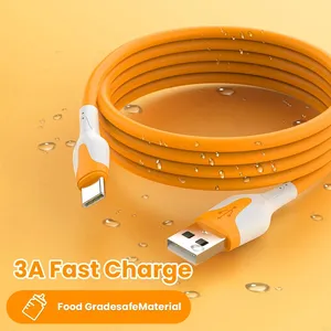 Competitive Price Soft Rubber Mobile Phone Accessories Quick Charge Data Cable
