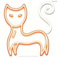 Enseigne lumineuse LED néon élégante à motif chat, personnalisable en acrylique, multicolore, pour la décoration murale de la maison, des cafés et des fêtes à thème