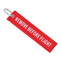 Porte-clés promotionnel double face personnalisé brodé sur le thème de l'aviation
