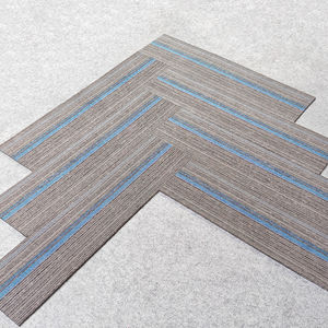Commercial Modern Eco-Friendly <b>Puzzle</b> Pattern Anti-static Rectangle Polypropylene Carpet Tile 25x100cm - Product Image 1