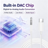 Câble audio Type-C vers 3,5 mm de bonne qualité pour voiture, téléphone portable, haut-parleur, 150 cm, ligne audio TPE