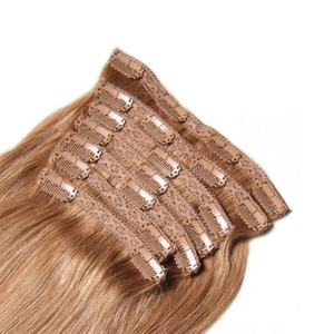 Extensiones de Cabello Más Vendidas, Extensiones de Cabello Humano con Clip, Trama Invisible, Extensiones de Cabello Humano Brasileño Real con Clip para Mujeres Blancas - Product Image 5
