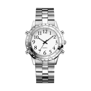 Orologio al Quarzo di Lusso Parlante con Quadrante Analogico in Vetro e Voce Digitale in Inglese per <span class=keywords><strong>Non</strong></span> <span class=keywords><strong>Vedenti</strong></span>/Ipovedenti e Anziani, Impermeabile - Product Image 4