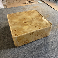 Meubles de salon modernes de luxe nordiques Table basse en bois de ronce Décorative Durable Unique Élégante