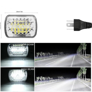 Jeep 7x6 Inch Square <b>Led</b> <b>Headlight</b> 20000 Lm 6000K 12V For Retrofit Upgrade Universal Fitment - Product Image 3