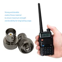 Adaptador de conector BNC hembra a Sma hembra negro de una pieza, adaptadores de antena para Radio Baofeng, 2, 2, 2, 2, 2, 2, 2, 2, 2, 3, 1 unidad