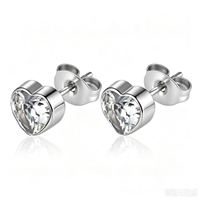 Anting-anting kancing bunga zircon berlapis emas 18K, model baru yang sedang tren, anting-anting tetesan air stainless steel, perhiasan anti kusam
