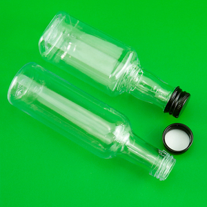 Pet chai rượu vang 25ml nhựa hình dạng chai với nắp trong suốt để đóng gói nước trái cây sữa Soda cà phê nước lỏng dầu - Product Image 3