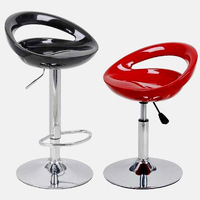 Chaise de bar en métal réglable et pivotante avec dossier, tabouret haut pour usage domestique, salle à manger ou caisse