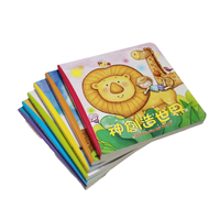 Livre d'écriture en anglais magique éducatif personnalisé pour enfants papier d'art en carton à couverture rigide offset pour une utilisation durable