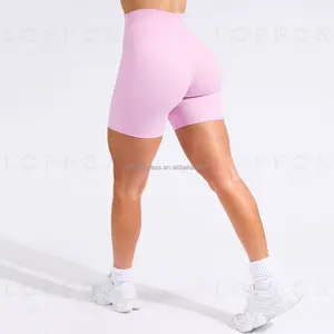 New Lightweight Plus Size Yoga Workout Gym Biker Running Tummy Control High Waist V Shape 3-Seam Back Compression Shorts Women