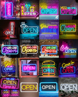 Letrero Publicitario Comercial Personalizable, Letrero LED de Neón Abierto para Decoración de Cafeterías, Restaurantes y Tiendas, Venta al por Mayor de Fábrica