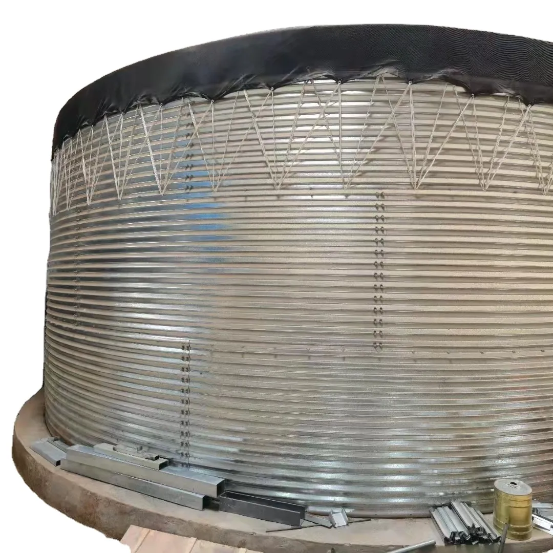 Tanque de água aberto metal galvanizado aço agricultura irrigação água tanque