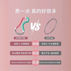 Spring Hula Hoop For Women PVC Elastic Fitness Equipment With Weighted Design For Abdominal Training And Waist Shaping Indoor - Product Image 5