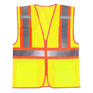 Veste de sécurité haute visibilité avec logo personnalisé, hautement réfléchissante, respirante, avec éclairage LED, en polyester pour l'hiver - Product Image 2