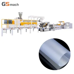 Transparent/smooth/frosted PP PS plastic sheet roll extrusion line single/twin screw PET sheet making machine