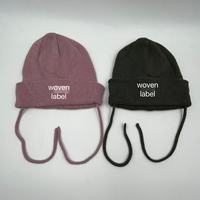 Gorro suave de algodón ecológico para exteriores, calentador de cabeza cálido de invierno para bebés y niños, multicolor con logotipo personalizado para viajes informales