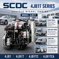 Moteur diesel automobile SCDC 4JB1T 68 kW 92 ch 3600 tr/min refroidi par eau à injection directe pour remplacement de camionnette légère