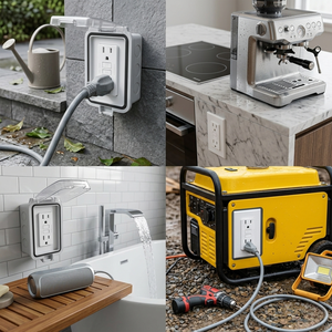 Prise double GFCI homologuée UL 15A 125V avec plaque murale assortie pour usage résidentiel aux États-Unis et au <span class=keywords><strong>Canada</strong></span> - Product Image 5