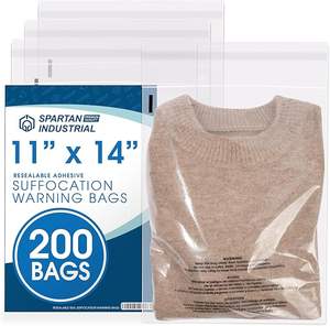 เสื้อยืดโพลีใสขนาด11*14นิ้วถุงหดกันความชื้นใช้กาวเตือนการหายใจไม่ออกวัสดุ PE PP ใช้ในซูเปอร์มาร์เก็ต - Product Image 2