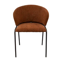 Chaises de salle à manger en tissu de style nordique moderne et luxueux pour salon, design élégant, ensemble économique pour la maison et les restaurants, avec structure en métal