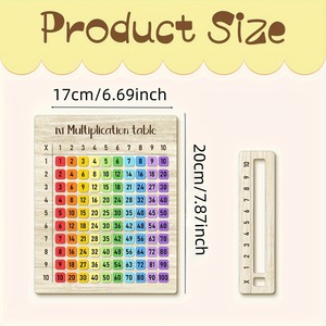 Nuevo Set <span class=keywords><strong>de</strong></span> Regalo <span class=keywords><strong>de</strong></span> Matemáticas para el Regreso a <span class=keywords><strong>Clases</strong></span> 2026 - Tabla <span class=keywords><strong>de</strong></span> Madera Compuesta con Tabla <span class=keywords><strong>de</strong></span> Multiplicar para Estudiantes - Product Image 3
