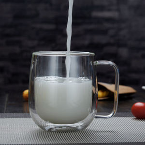 300ml High Borosilicate Heat-resistant <strong>Glass</strong> Cup Double Wall <strong>Latte</strong> Cappuccino Thermo <strong>Glass</strong> With Handle for Coffee Tea - Product Image 1