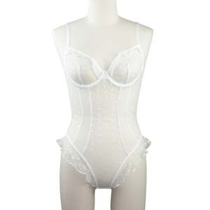 Mesh <strong>Bodysuit</strong> Women <strong>Sheer</strong> Custom Logo Lace Teddy Design New Arrival Ladies <strong>Bodysuit</strong> Women's Underwear Lingerie - Product Image 4