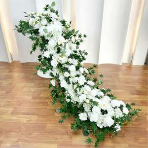 Wholesale Silk Green Leaves Artificial Flower Garland Flower <b>Runners</b> for Wedding Arch Finished <b>Runner</b> Flowers - Product Image 1