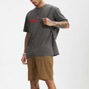 Custom Logo Heavy <b>Weight</b> Unisex T Shirt High Quality Oversized <b>Blank</b> Tee Shirts Thick Cotton 100% Cotton Tshirt for Men - Product Image 1