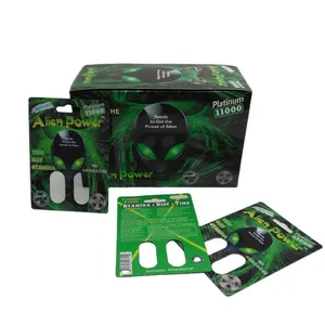 Alien Power Paquete vacío Doble ranura Plástico 3D Rhino 7 Blister Cápsula Sex Pill Packing Rhino 24 Pack Display