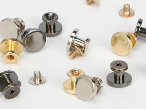 หมุดโลหะหัวแบนทรงกลม10มม. สำหรับกระเป๋าและอุปกรณ์เสริมพิเศษ - Product Image 4