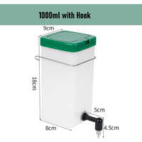 Bouteille d'eau automatique pour lapin LZRD-1000A, cage suspendue, abreuvoir pour petits animaux, plastique, état neuf