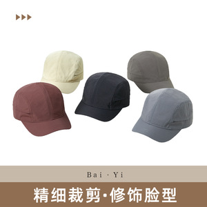 Unisex Baseball Cap Cotton Solid Color Sun Protection Outdoor Camping Hiking Breathable Windproof Warm Dark Gray Black Burgundy - Product Image 5