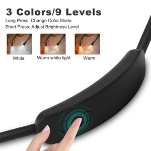 Meilleur cadeau de Noël lumière LED rechargeable 360 bras de tuyau flexibles pour chevet étude bureau utiliser cou câlin lampes de lecture - Product Image 4