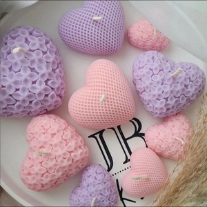 Heart-Shaped Silicone <b>Molds</b> For <b>Candles</b> Soap Cake Decor Valentine'S Day DIY Crafting <b>Mold</b> Set Transparent White - Product Image 1