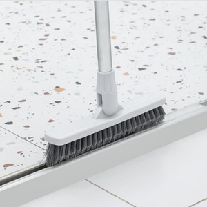 Cepillo para limpiar juntas de <span class=keywords><strong>suelo</strong></span> con mango largo y cerdas rígidas para azulejos, esquinas, alfombras, garajes, terrazas y suelos de ducha - Product Image 3