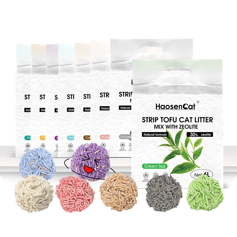 OEM ODM BSCI Factory Price Tofu Mixed Zeolite Cat Litter Clumping Quickly Eco Bulk Cat Litter Cat Sand