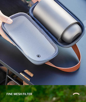Ensemble de tasses de luxe en titane pur pour l'extérieur, kit portable antibactérien et résistant à la corrosion avec sac de rangement pour le camping et la randonnée, léger