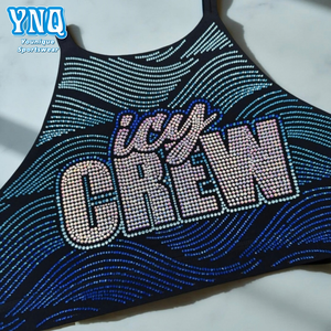 Precio de fábrica Cheer Bling Hotfix Iron-On Rhinestone Diseño para ropa para camisetas Sujetadores Uniformes Tank Tops - Product Image 2