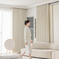 Gorden Mewah Solid ZSTARR untuk Ruang Tamu, Tirai Beige untuk Kamar Tidur, Perlengkapan Jendela Custom, Sepasang Gorden