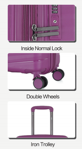 Ensemble de bagages à roulettes unisexe trois pièces avec tailles 20'', 24'', 28'', matériau PP, serrure incluse - <span class=keywords><strong>Vente</strong></span> flash, tendance et élégant - Product Image 4