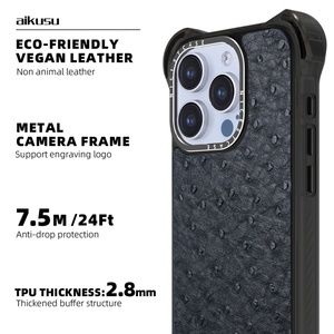 Étui de téléphone en cuir souple mat de luxe pour hommes anti-impact 7,5M Étuis de téléphone en cuir PU TPU de qualité supérieure pour iPhone 14 15 Pro Max - Product Image 4