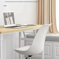 Chaise de bureau moderne en plastique, design simple, base à cinq étoiles, dossier pivotant et réglable en hauteur, pour salle à manger, maison, chambre, salon