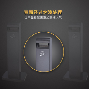 Colonne à mégots de cigarettes en acier inoxydable pour hall d'hôtel ; espace fumeurs intérieur avec cendriers ; poubelle extérieure - Product Image 4